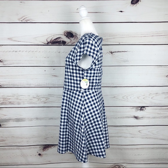 NEW BONGO Gingham Open Back Checkered Dress - Picture 5 of 9